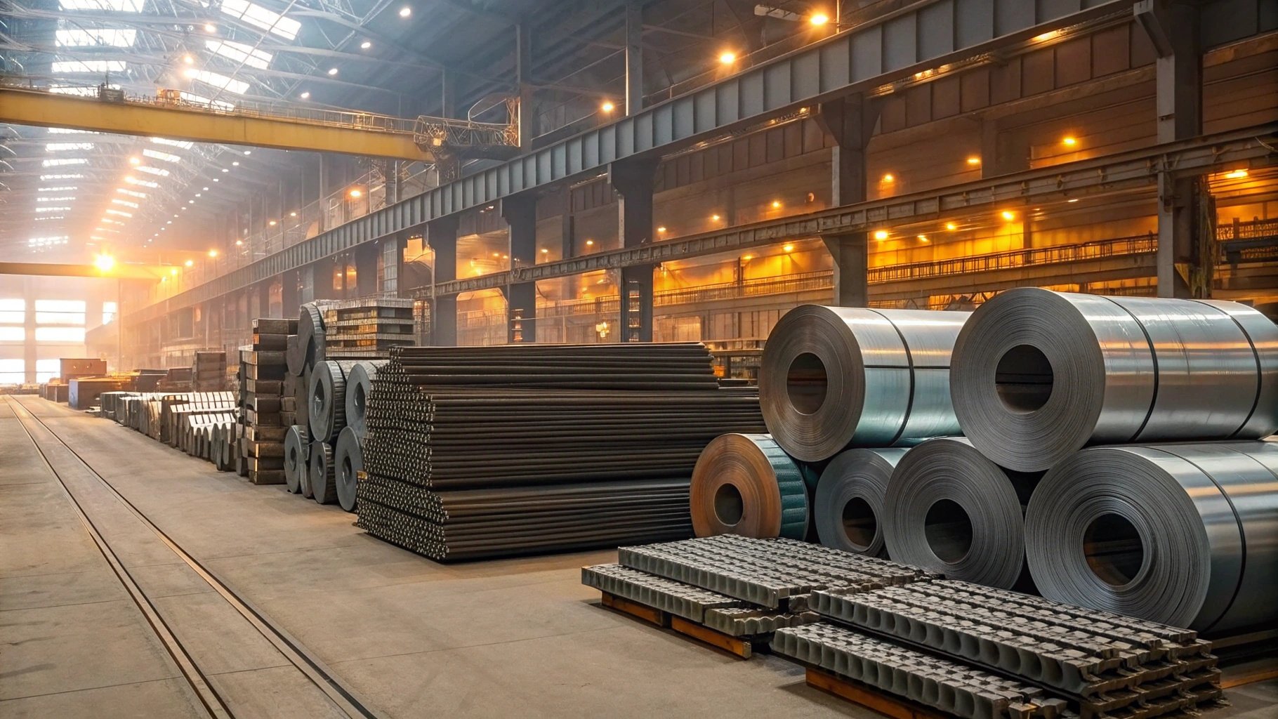 Steel products and industrial minerals