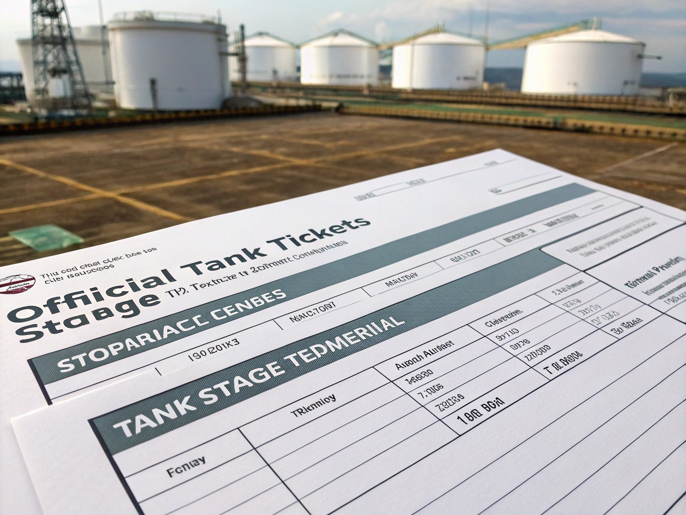 Tank Storage Tickets